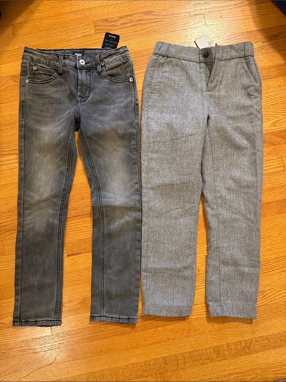 Hudson Jeans Boys Gray Washed Slim Jeans Jude and Janie and Jack
